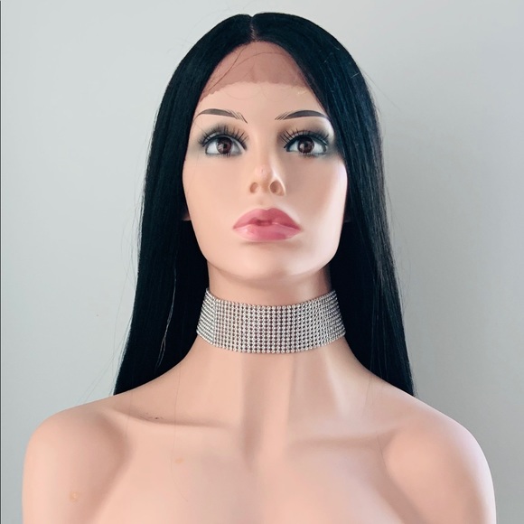 Long Black 36” Premium Fiber Lace Front Wig for Daily Wear or Events - Picture 3 of 9